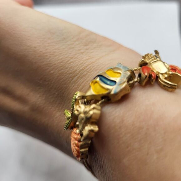 Gold Charm Mermaid Tennis Bracelet - Picture 3 of 6